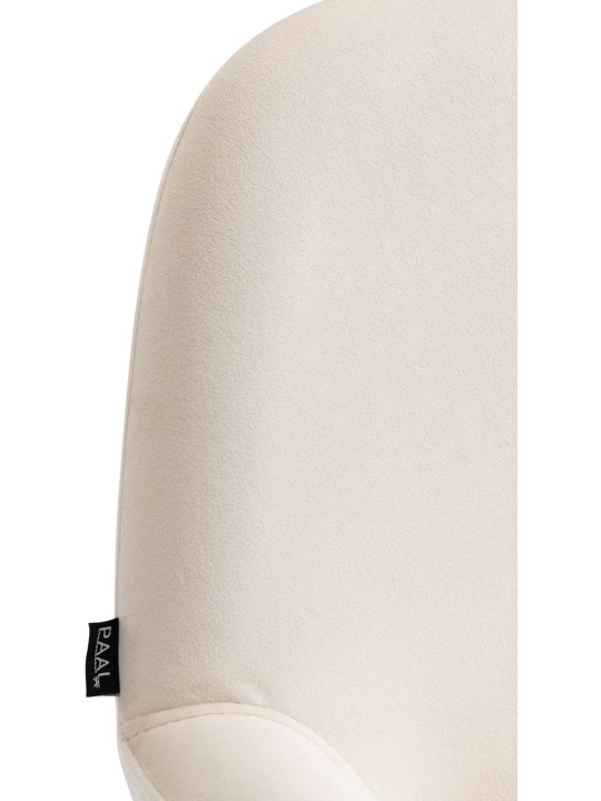 Taburete de bar Braga terciopelo cromado, crema