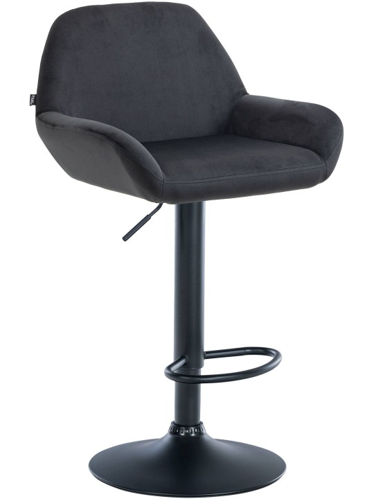 Taburete de bar Braga terciopelo, negro Taburete de bar Braga terciopelo, negro