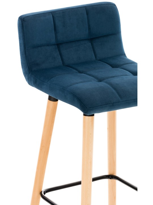 Taburete de bar Lincoln terciopelo, azul