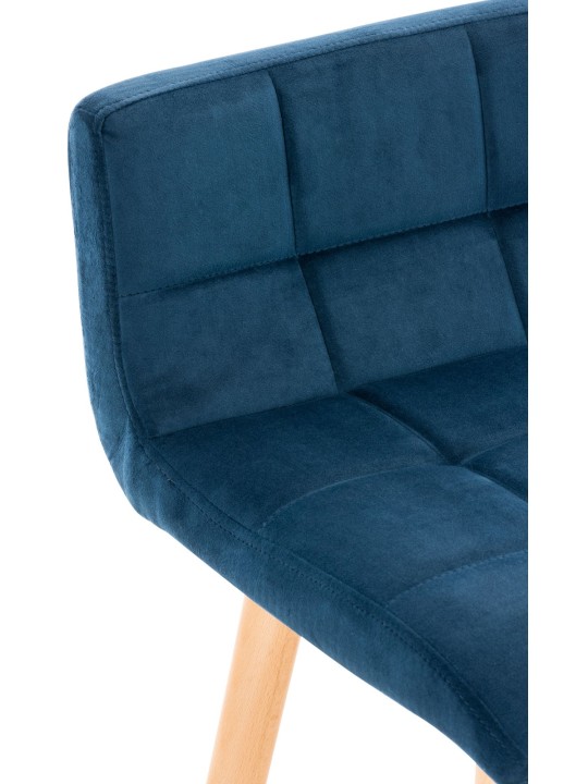 Taburete de bar Lincoln terciopelo, azul