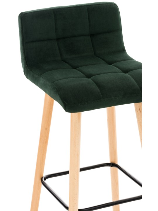 Taburete de bar Lincoln terciopelo, verde Taburete de bar Lincoln terciopelo, verde