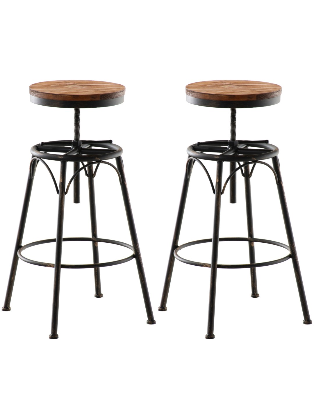 Juego de 2 taburetes de bar Beam, bronce