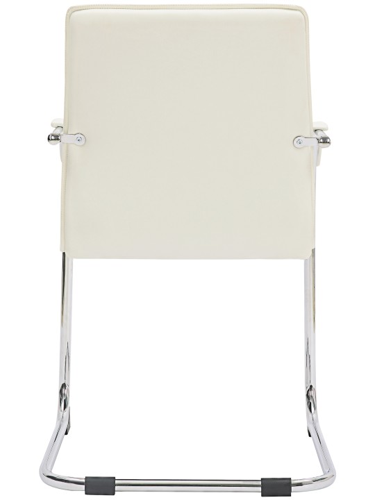 Silla de visita Tira cuero artificial, blanco Silla de visita Tira cuero artificial, blanco