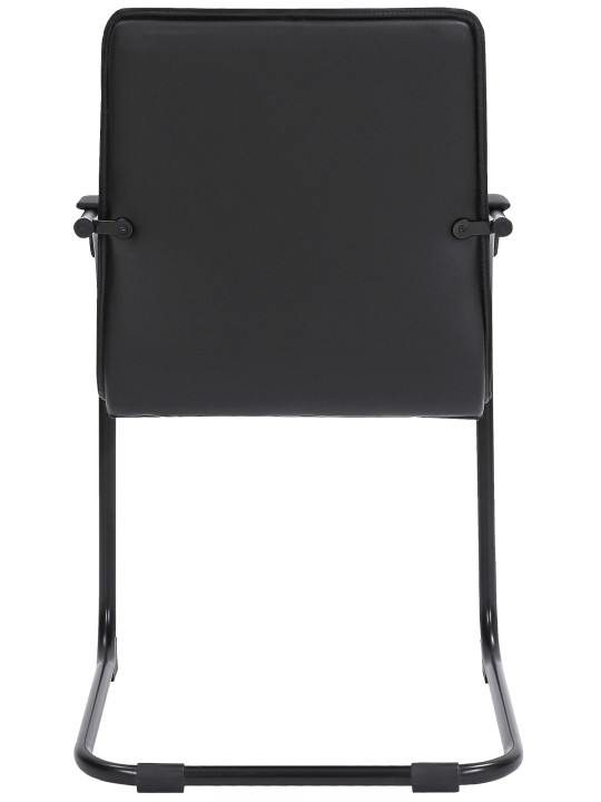 Silla de visita Tira cuero artificial, negro/negro Silla de visita Tira cuero artificial, negro/negro