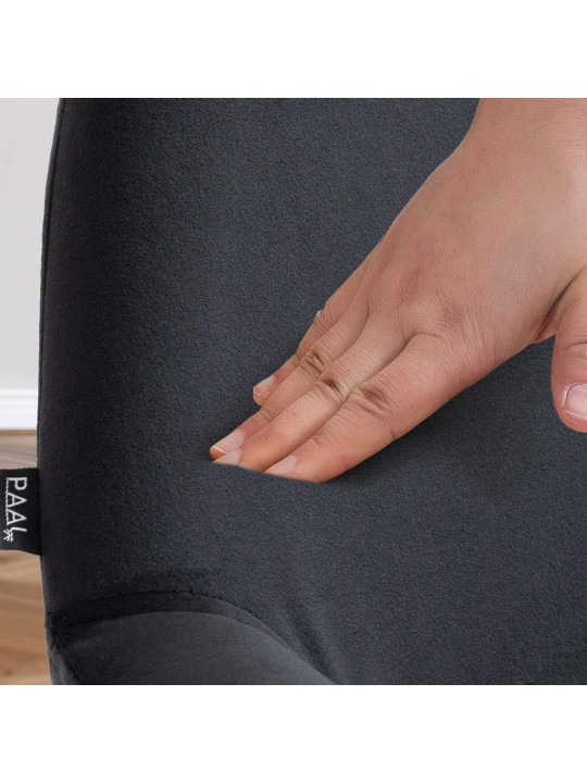 Juego de 2 taburetes de bar Braga terciopelo cromado, negro