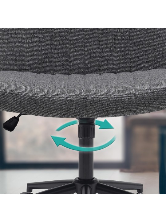 Silla de oficina Kingman tela, gris oscuro