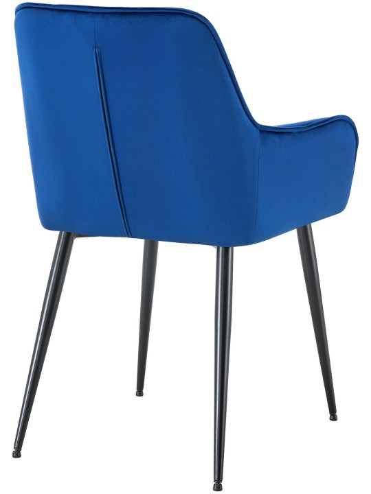 Silla de comedor Ferndale de terciopelo, azul oscuro