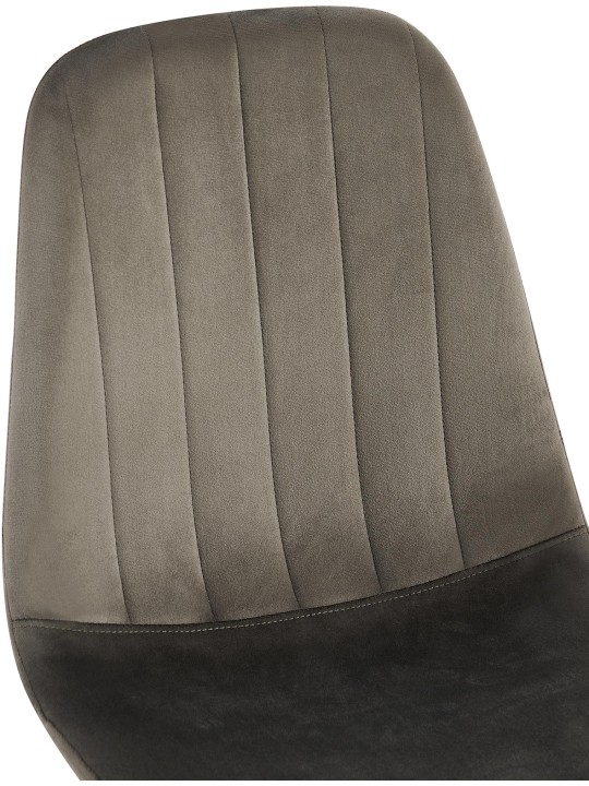 Silla de comedor Baxter de terciopelo, antracita