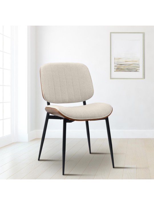 Silla de visita tela Tiffin, nogal/crema Silla de visita tela Tiffin, nogal/crema