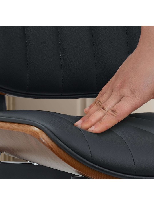 Silla de visita Tiffin de piel sintética, nogal/negro Silla de visita Tiffin de piel sintética, nogal/negro