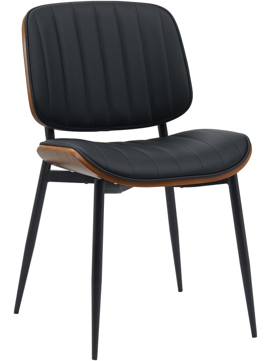 Silla de visita Tiffin de piel sintética, nogal/negro Silla de visita Tiffin de piel sintética, nogal/negro