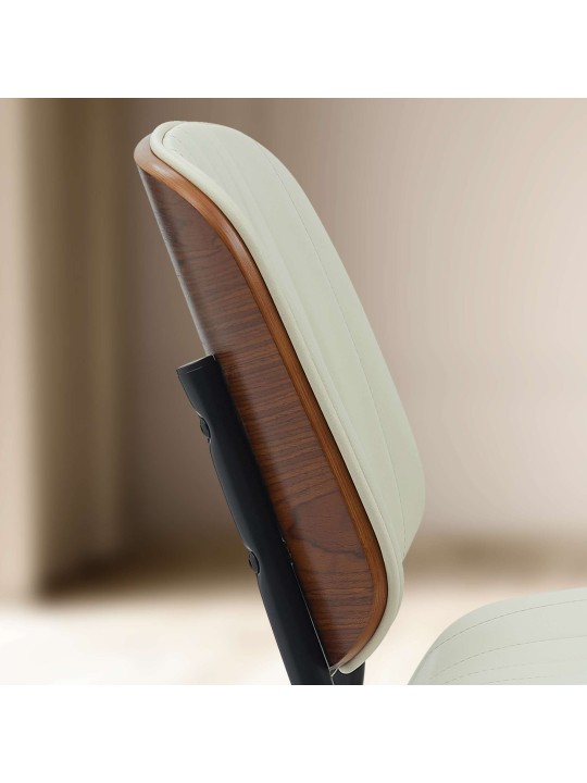 Silla de visita Tiffin de piel sintética, nogal/crema Silla de visita Tiffin de piel sintética, nogal/crema