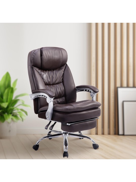 Silla de oficina XL Troy, marrón
