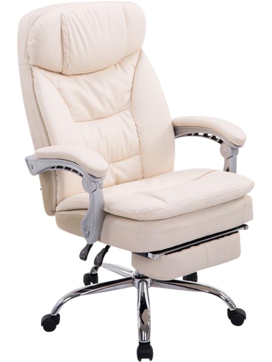 Silla de oficina XL Troy, crema