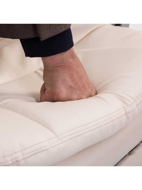 Silla de oficina XL Troy, crema