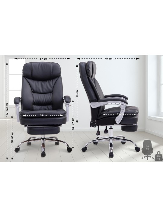 Silla de oficina XL Troy, negro