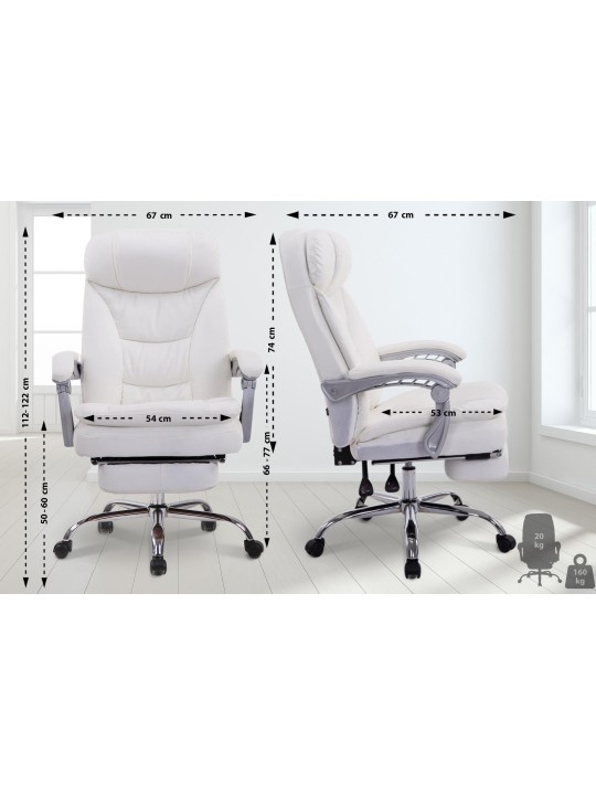 Silla de oficina XL Troy, blanco Silla de oficina XL Troy, blanco