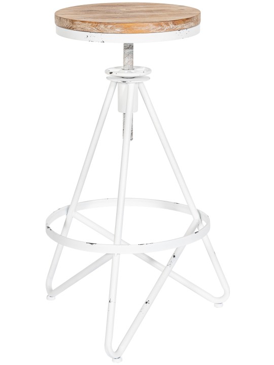 Taburete de bar Karla, blanco antiguo Taburete de bar Karla, blanco antiguo