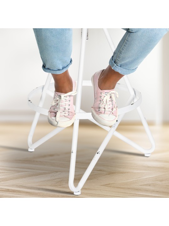 Taburete de bar Karla, blanco antiguo Taburete de bar Karla, blanco antiguo