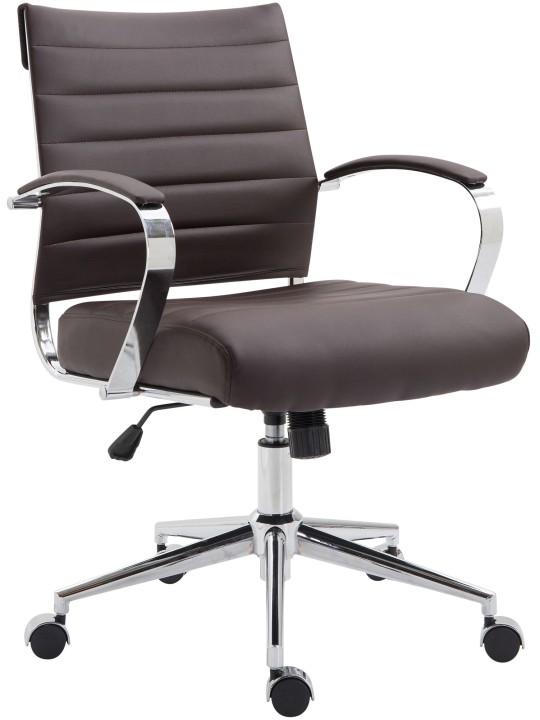 Silla de oficina Oakland polipiel, marrón