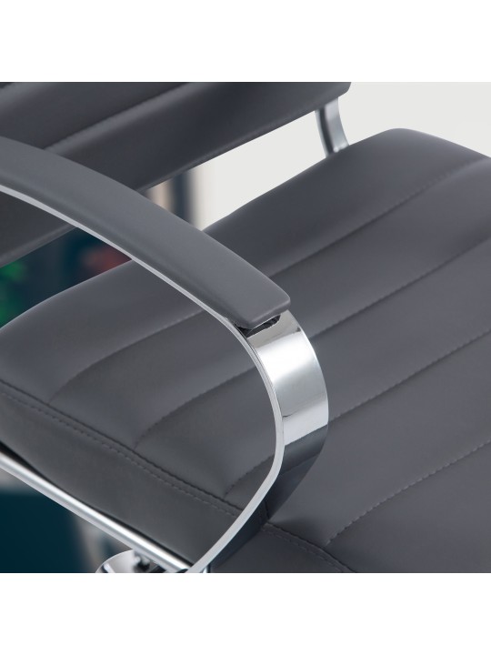 Silla de oficina Oakland polipiel, gris