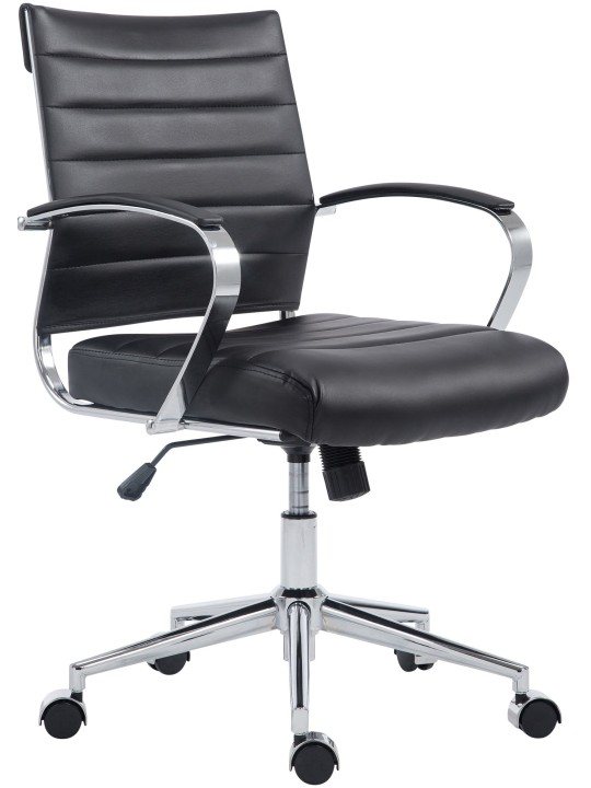 Silla de oficina Oakland polipiel, negro