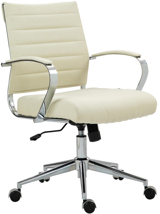 Silla de oficina Oakland tela, crema