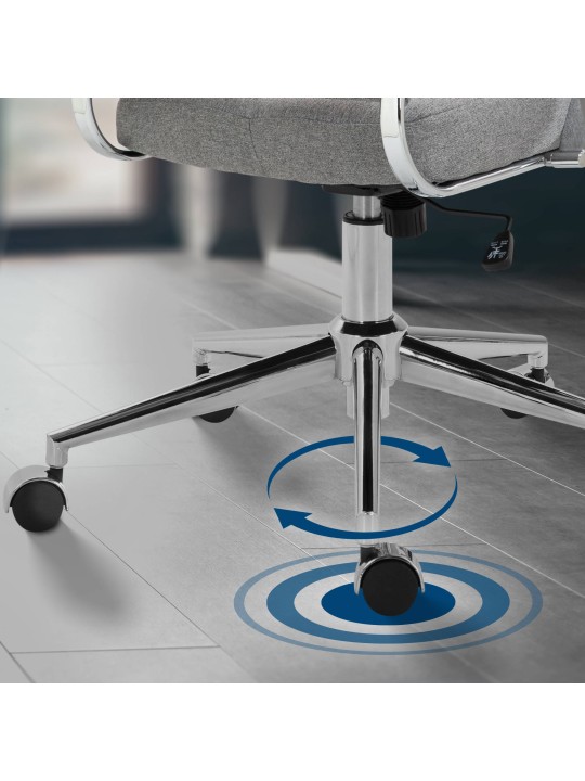 Silla de oficina Oakland tela, gris