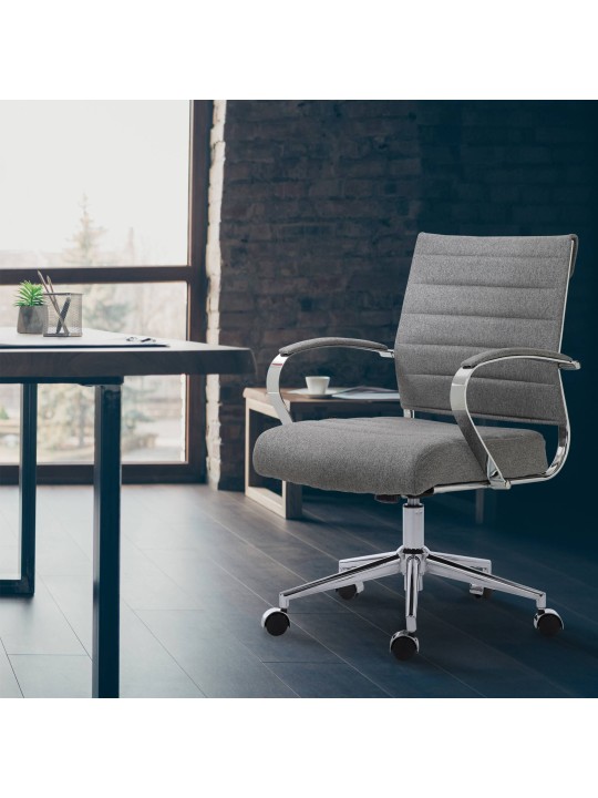 Silla de oficina Oakland tela, gris