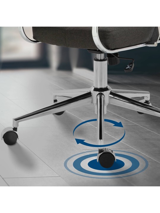 Silla de oficina Oakland tela, gris oscuro