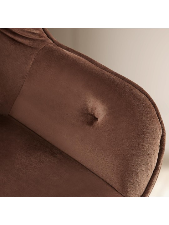 Silla de visita Cassis terciopelo, marrón Silla de visita Cassis terciopelo, marrón