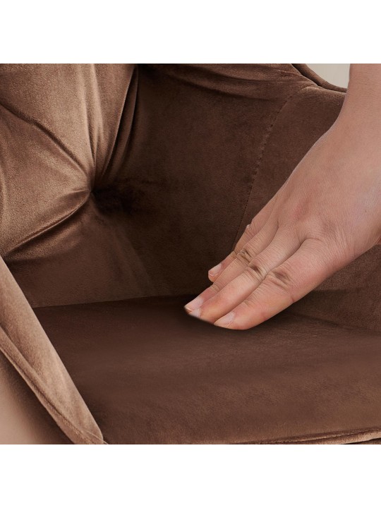 Silla de visita Cassis terciopelo, marrón Silla de visita Cassis terciopelo, marrón