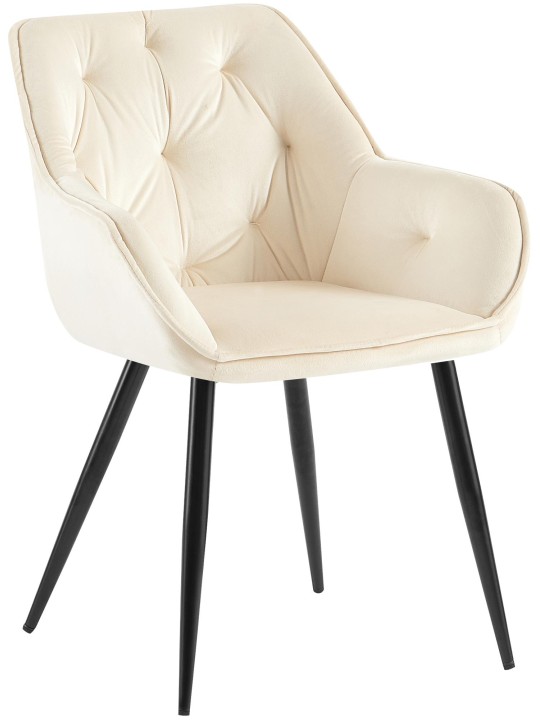 Silla de visita Cassis terciopelo, crema Silla de visita Cassis terciopelo, crema