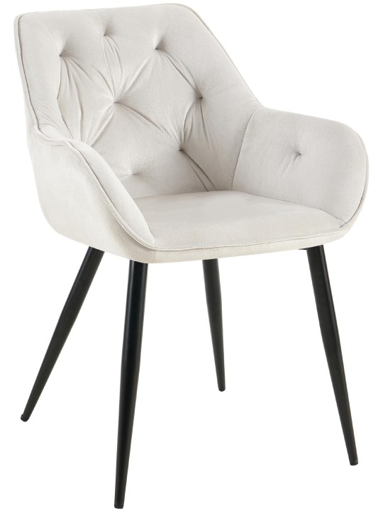 Silla de visita Cassis terciopelo, gris claro Silla de visita Cassis terciopelo, gris claro