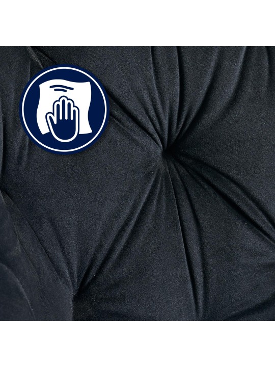 Juego de 2 sillas de comedor Cassis, negro