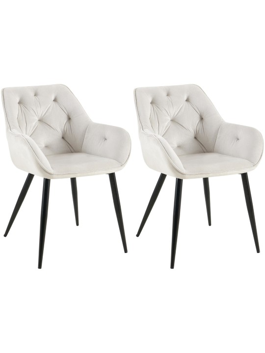 Juego de 2 sillas de comedor Cassis, gris claro Juego de 2 sillas de comedor Cassis, gris claro