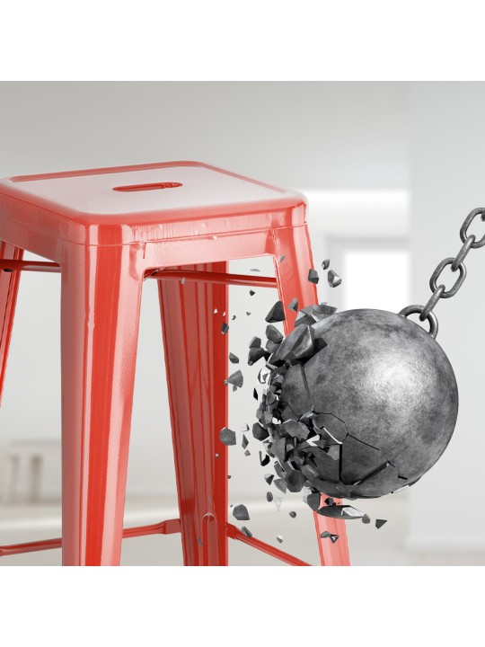 Taburete de bar Joshua, rojo Taburete de bar Joshua, rojo