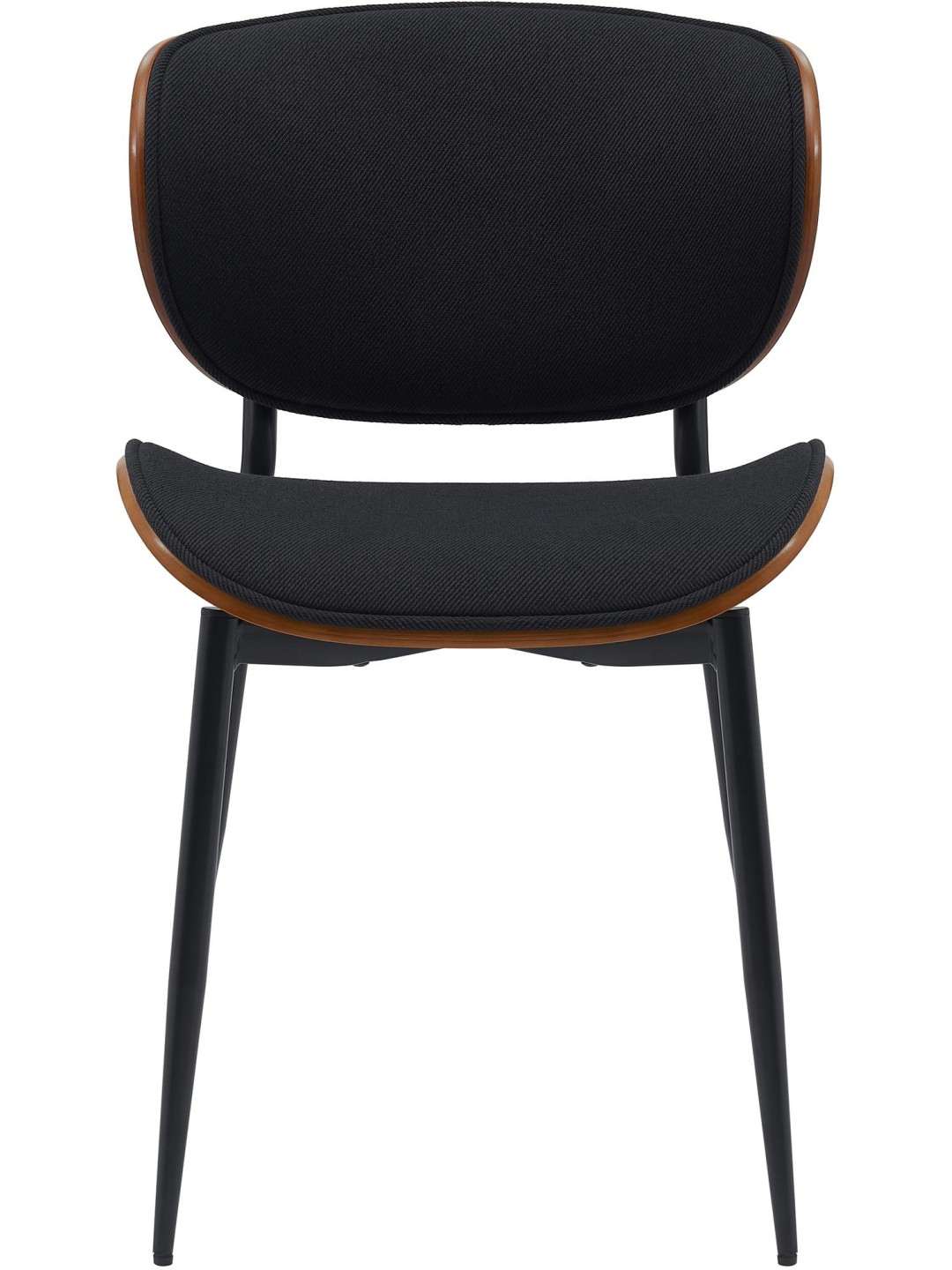 Silla de visita tela Enid, nogal/negro