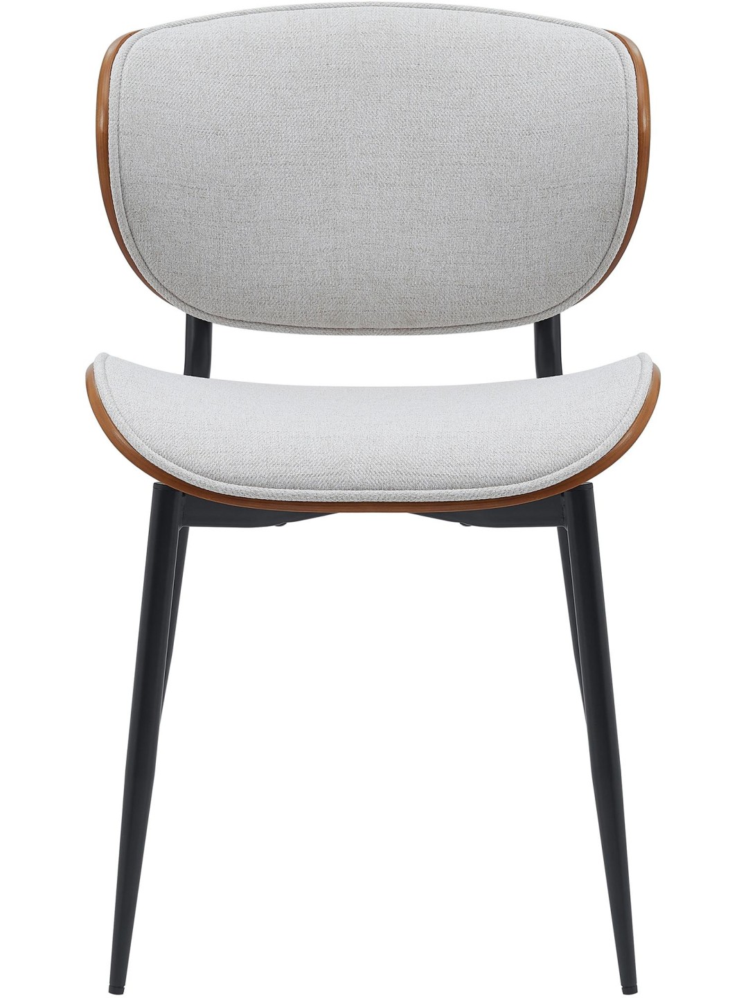 Silla de visita tela Enid, nogal/crema