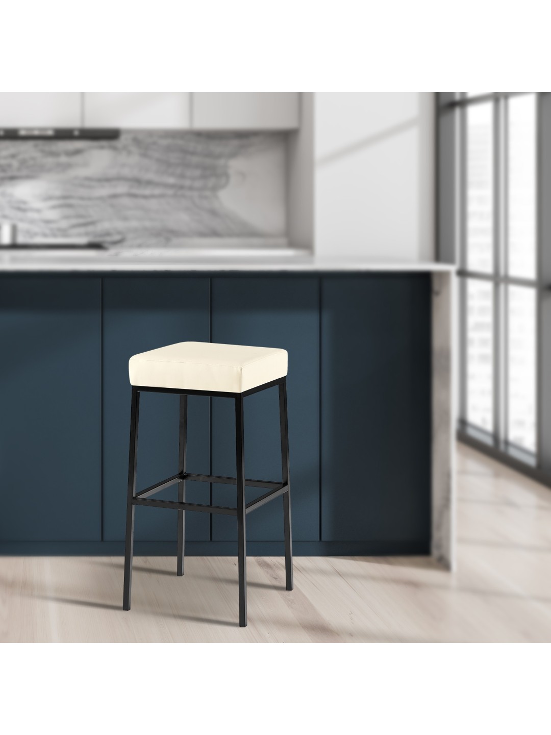 Taburete de bar Montreal B80, crema