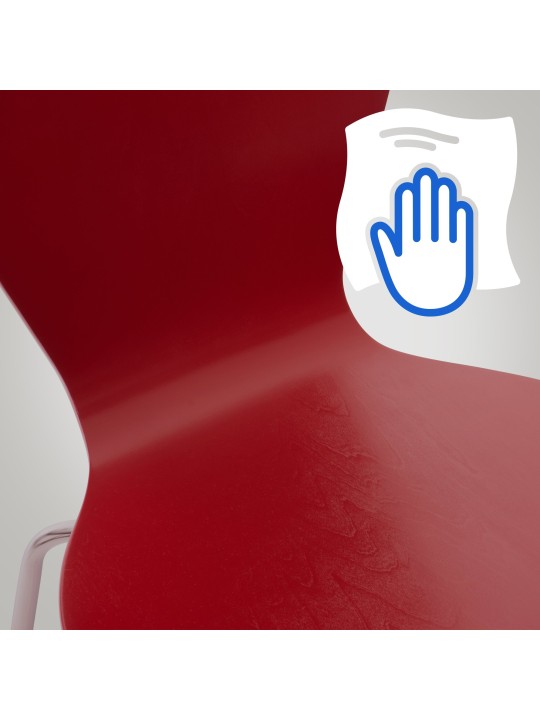 Juego de 2 sillas de visita Calisto, rojo