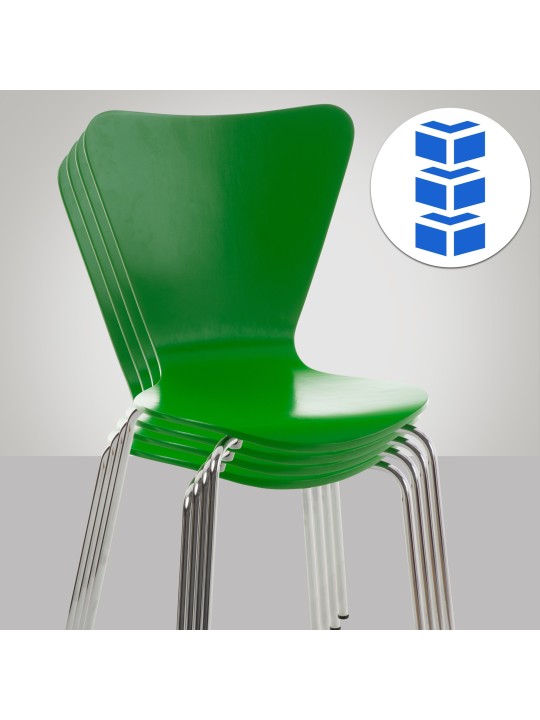 Juego de 2 sillas de visita Calisto, verde