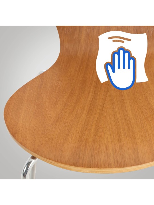 Juego de 2 sillas de visita Calisto, roble