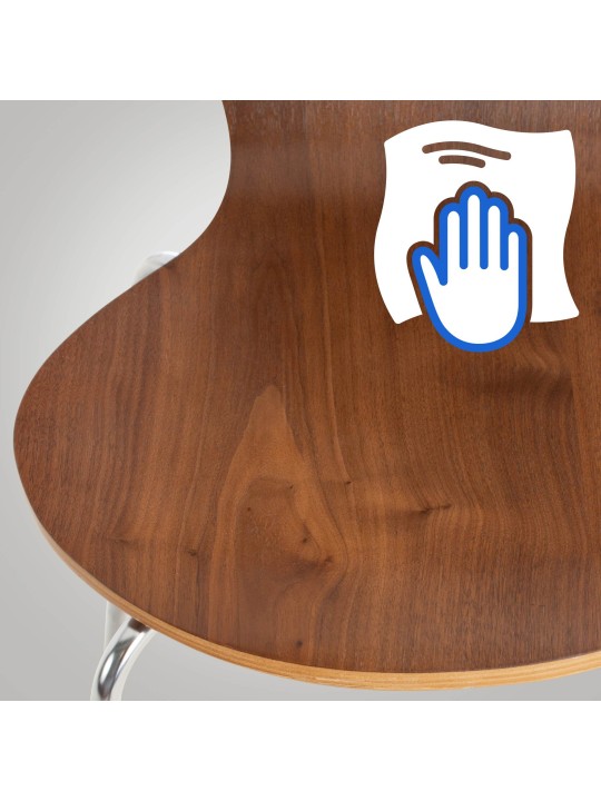 Juego de 2 sillas de visita Calisto, nogal