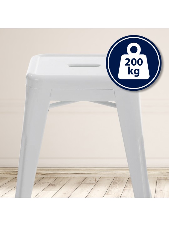 Taburete Armin, blanco Taburete Armin, blanco