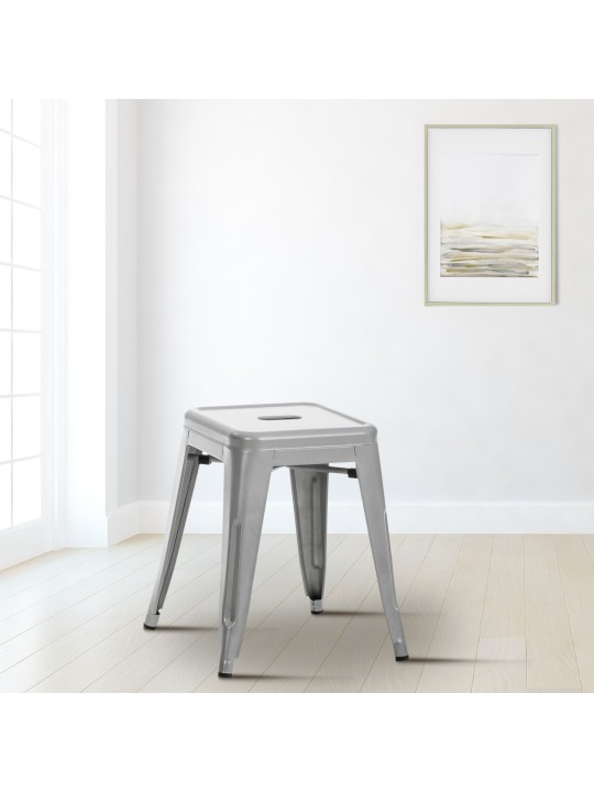 Taburete Armin, plata Taburete Armin, plata