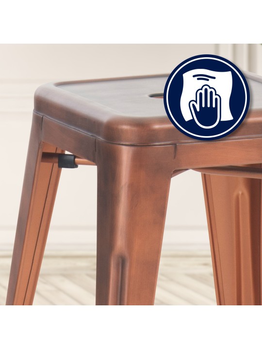 Taburete Armin, cobre