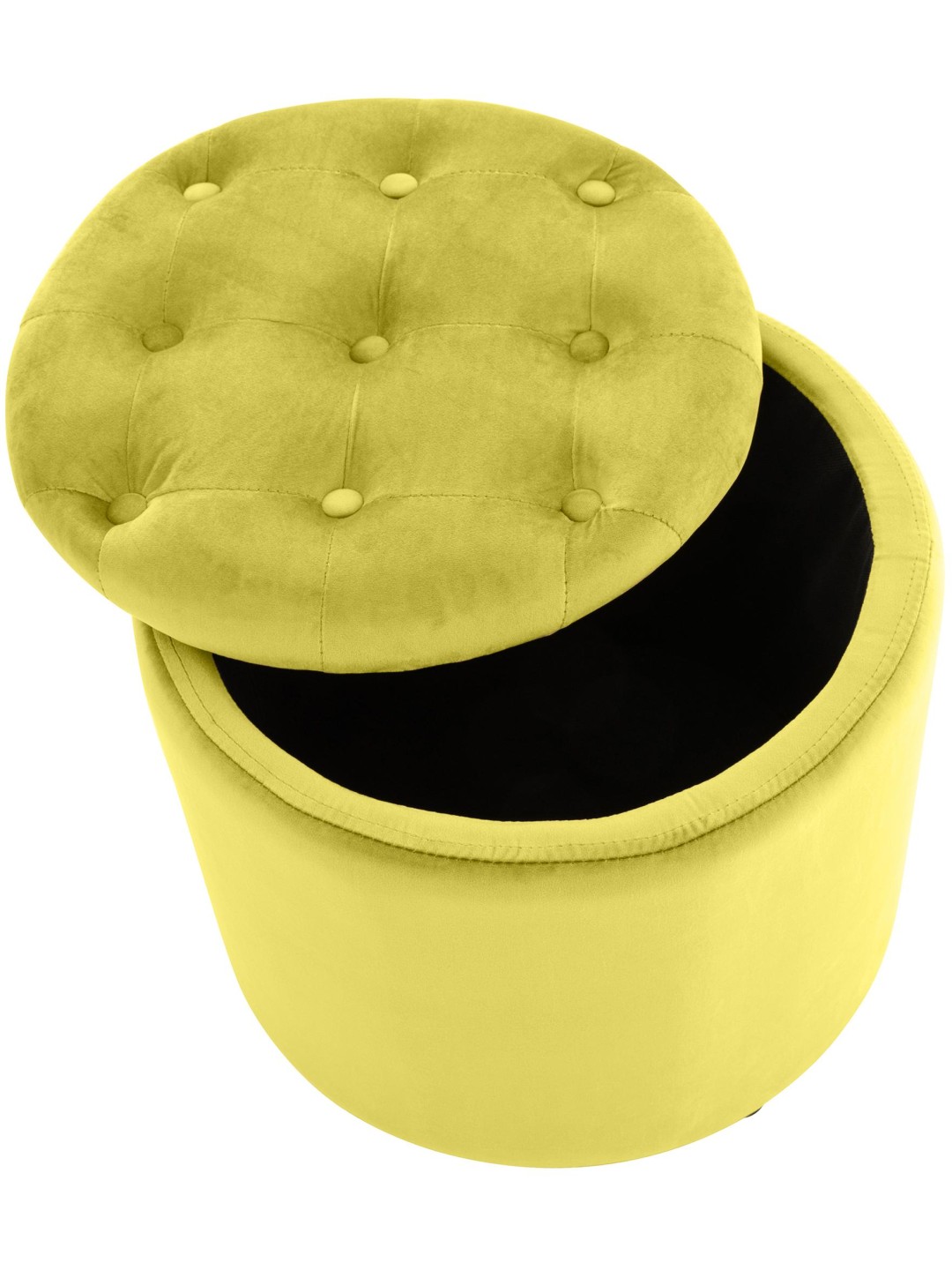 Taburete Pantin terciopelo, amarillo