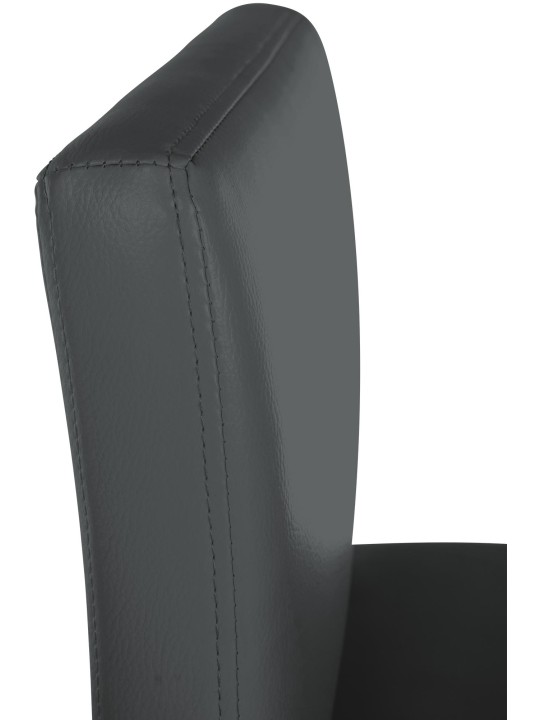 Taburete de bar Newport piel sintética B, gris oscuro