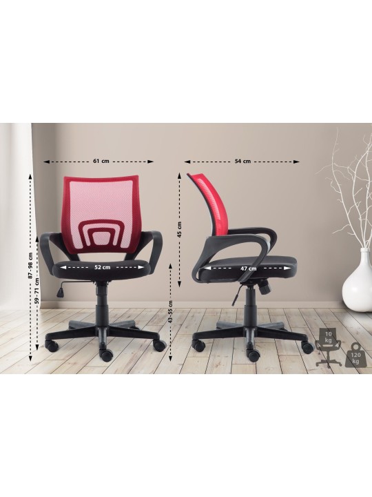 Silla de oficina Genius, rojo